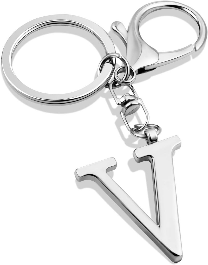 LAXPICOL Gold Letter A-Z Keychain for Women Bag Charms Purse Charms For Handbags Metal Alphabet Initial Letter Keychain - Image 1